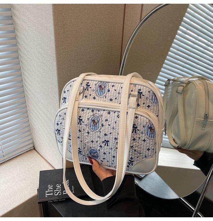 

Повседневная сумка под мышкой, женская новая мультяшная сумка на плечо, большая вместительная сумка-мессенджер, сумка-тоут для поездок на работу