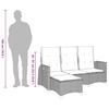 Garden Sofa with Reclining Function L Shaped Beige Poly Rattan
