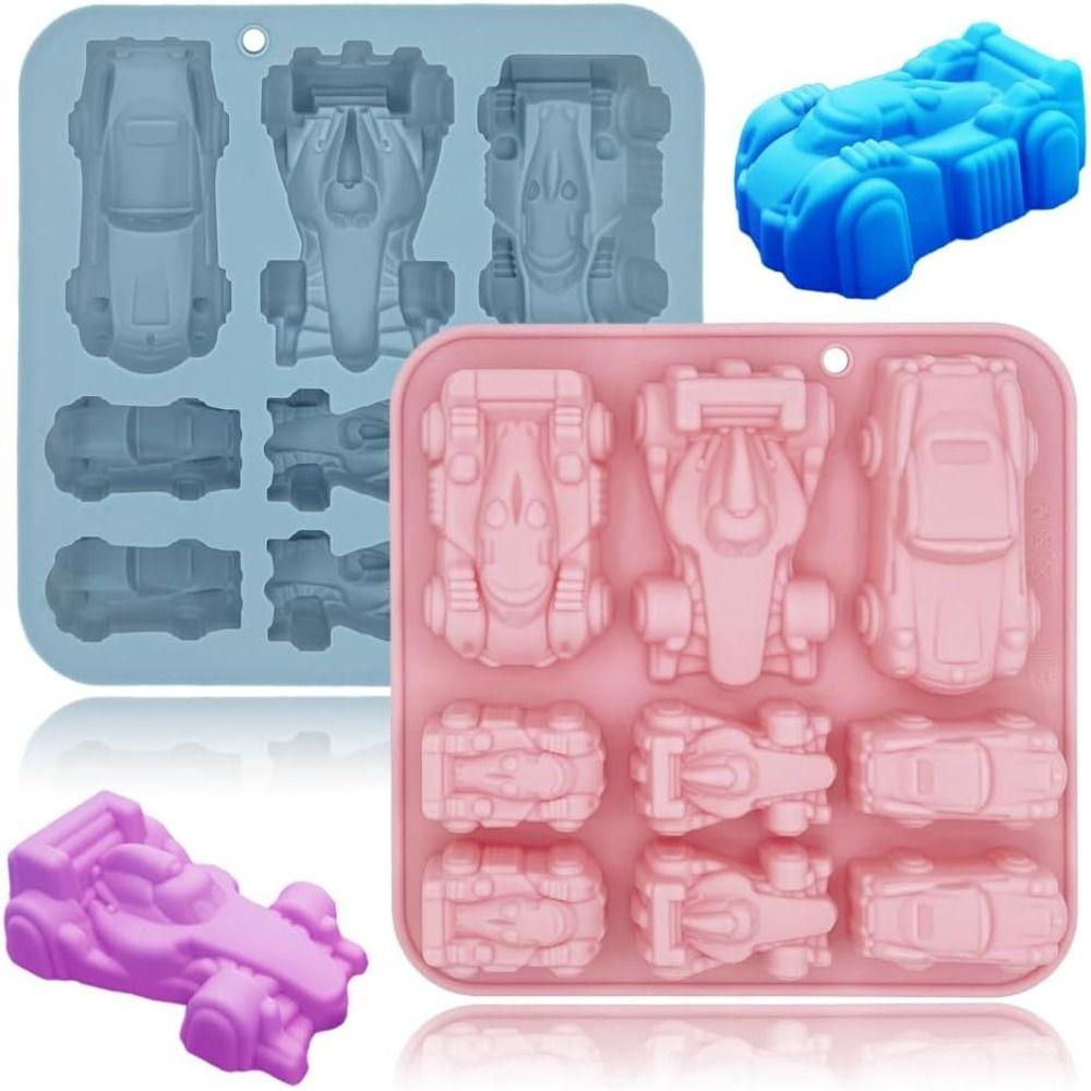 Non-Stick Racing Car Shape Cake Pan Silicone Racing Car Shape Baking Molds  for Gummy Making