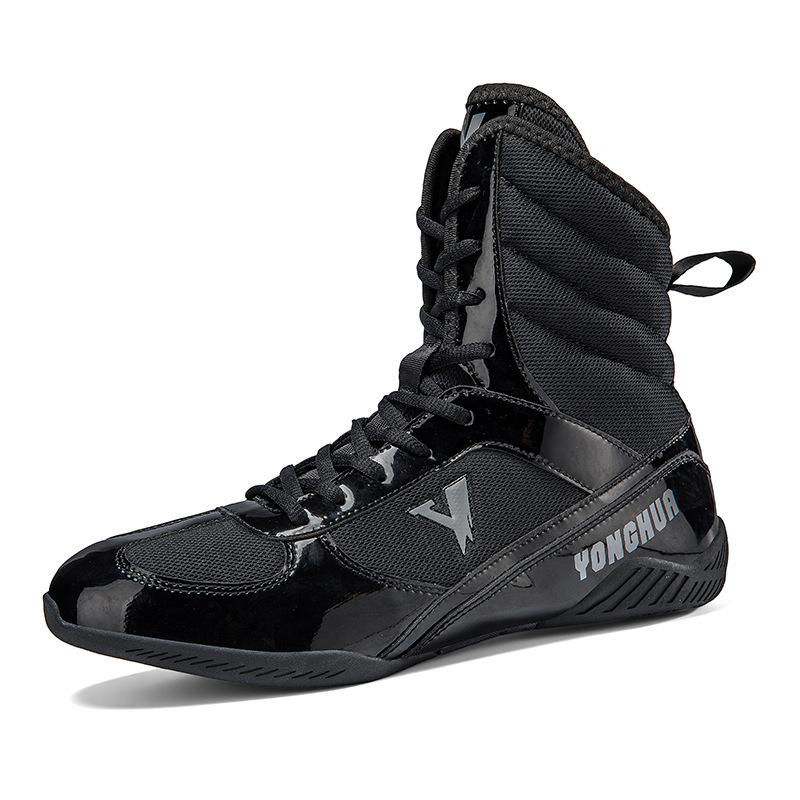 Sports comprehensive training shoes gym indoor squat men's high-top professional boxing shoes women's sanda fighting boxing shoes