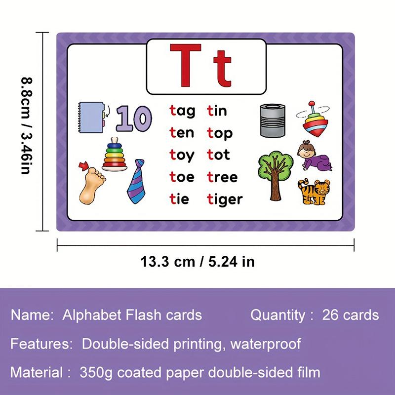 

Early Childhood Alphabet Erasable Cards English Word Flashcards Natural Phonics Puzzle Activities Interactive Learning Tools разноцветный