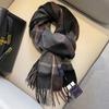 Red plaid 100 pure wool scarf women's winter high-end small plaid scarf