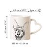 Cornish Rex - cat mug, adorable heart-shaped handle mug, universal gift from Art-Dog brand
