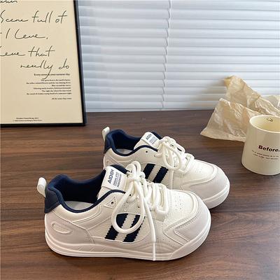Popular Thick-soled German Training Little White Shoes Women's 2025 Autumn New Versatile Chic Niche Design Student Sports Shoes