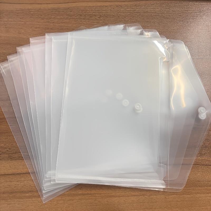 10pcs Plastic Document Bag Snap Closure Versatile Document Receipt Organizer Folder File Bag School Home Office Supplies Storage