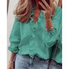 Long-Sleeved Ruffled Shirt for Women Long Sleeves Ruffles V-neck Shirt Shirt