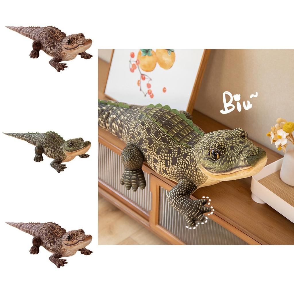 New Plush Alligator Stuffed Toy Realistic Jungle Animal Decoration Gift For Kids
