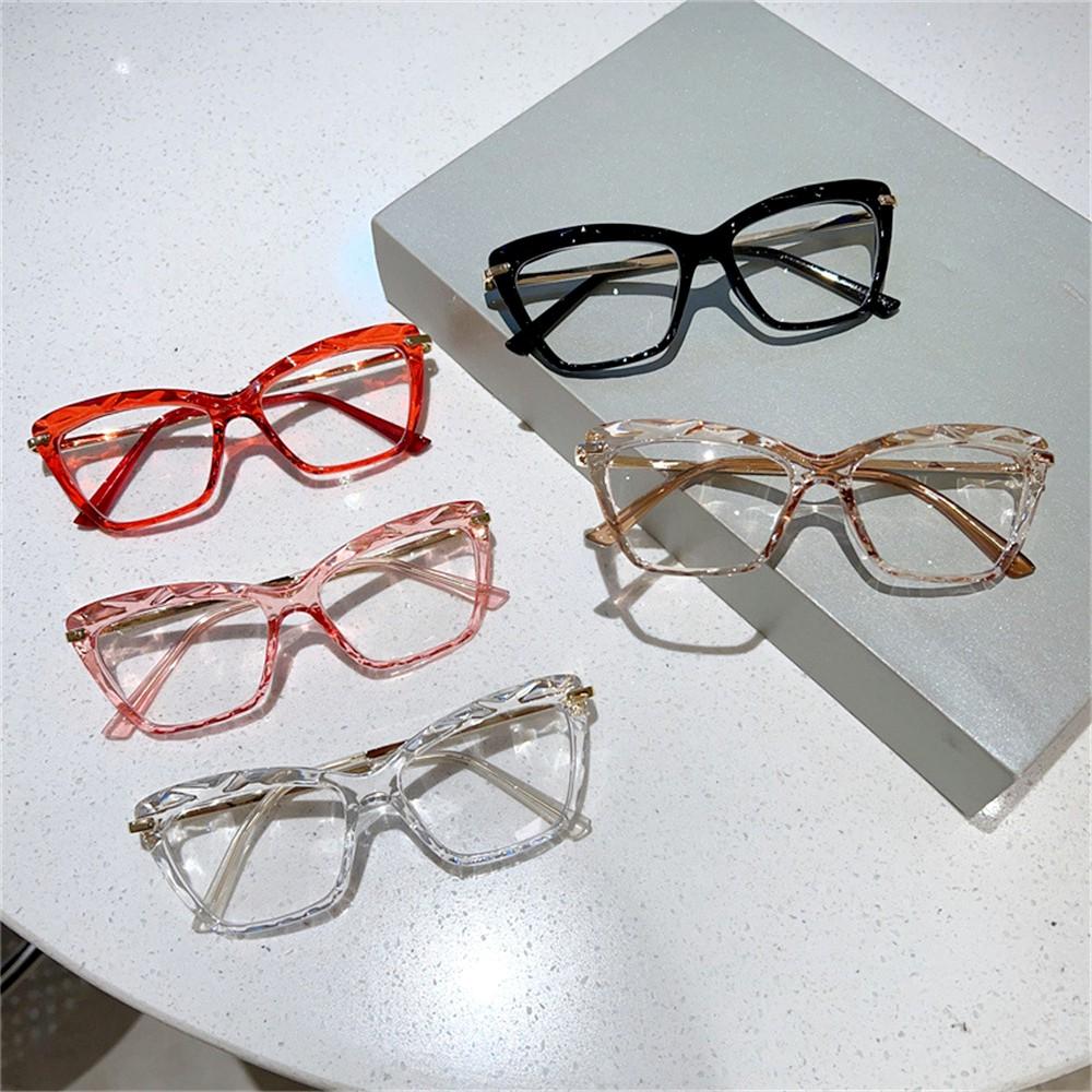 Vintage Cat Eye Rahmen Brille Frauen Mädchen Mode Transparent Anti-blau Brillen Ins Trend Dekorative Brillen Sommer Neue