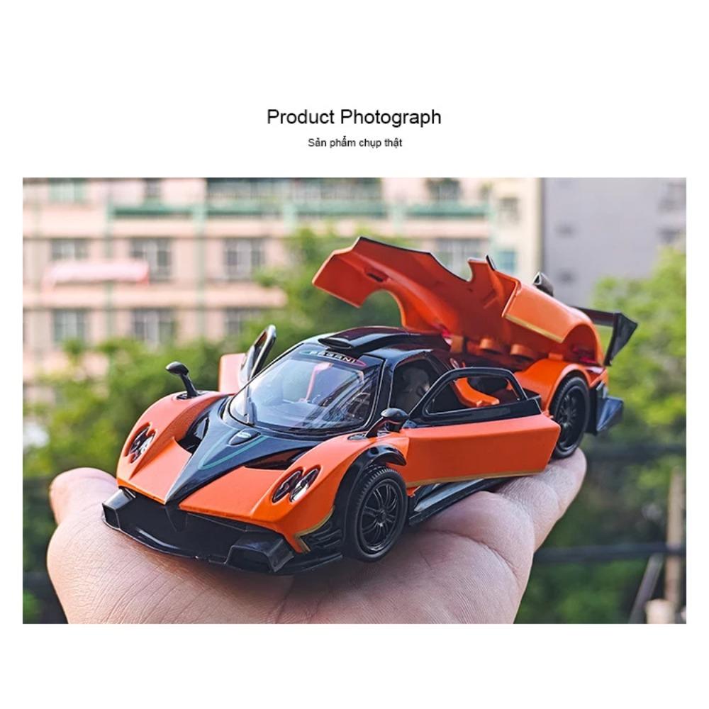1/32 Pagani Zonda R Supercar Alloy Car Model Sound and Light Pull Back Children's Toy Collectibles Birthday Gift