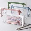 4 PCS Pencil Clear Case, Multifonction Organizer Bag Transparent Travel Cosmetic Bag, Multi-Purpose Office College School Gift