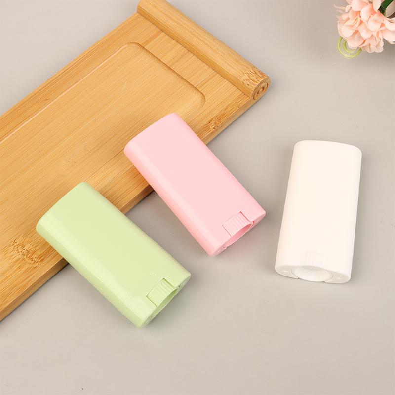 15G Refillable Perfume Deodorant Containers Empty Lip Balm Tube Plastic White Green Portable Cosmetic Lipstick Tubes