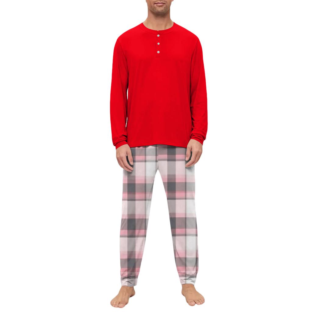 Men's Pajama Set, Long Sleeve And Long Pants, Two-piece Set