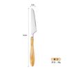 304 Stainless Steel Ash Wooden Handle Western Food Steak Knife Fork Spoon Retro Stainless Steel Tableware Four-piece Set