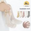 Autumn High Tube Breathable Mesh Baby Socks with Anti-Drop Bow Design