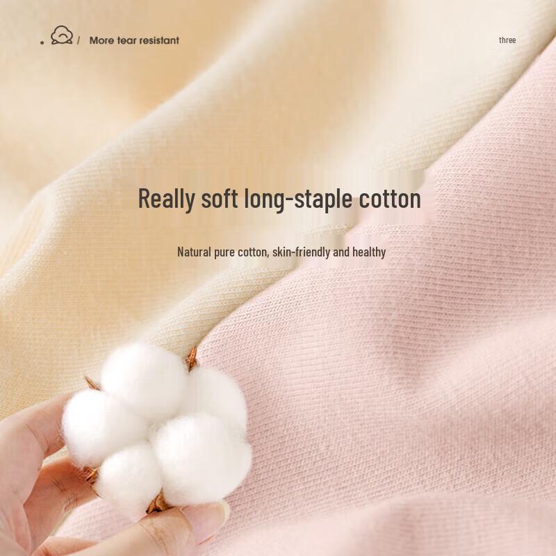 Mei Ya Ting Women's Mid-Waist Pure Cotton Lace Briefs (3-Pack)