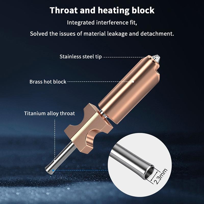 For Flashforge Ad5X Nozzle Upgrade Detachable 0.25 0.4 0.6 0.8Mm For Flashforge Ad5X Hotend Extruder Quick Release Heater Block