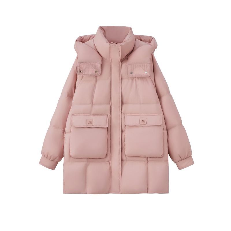 Hooded Cotton Clothes Women's Winter New Small Medium and Long Fashion Warm Loose Sports Cotton-padded Coat