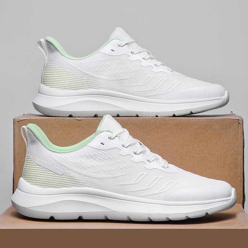 

Высококачественные кроссовки для бега на платформе, мужские, спортивные, повседневные, для ходьбы, мужские, хорошо дышащие, спортивные кроссовки, обувь для мужчин 46 белый