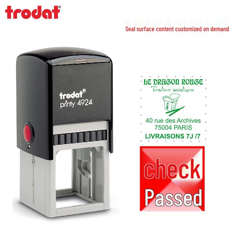 Zhuoda Self-Inking Stamp: 30x30mm, 40x40mm, Art, Signature, Quality Inspection, Finance Use