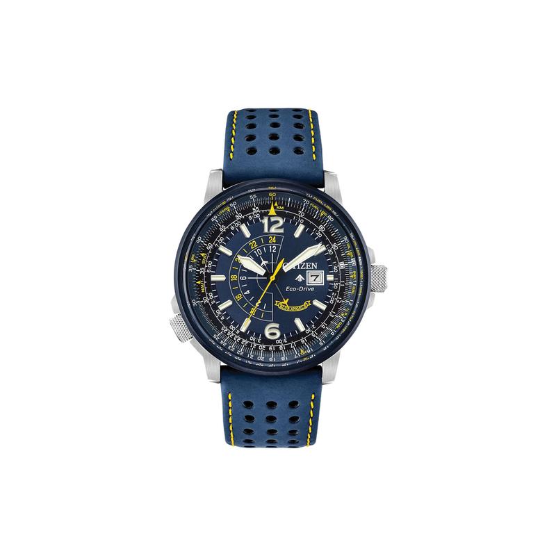 

CITIZEN Promaster Solar Quartz Cowhide Strap Men s Watch Blue Dial BJ7007-02L синій