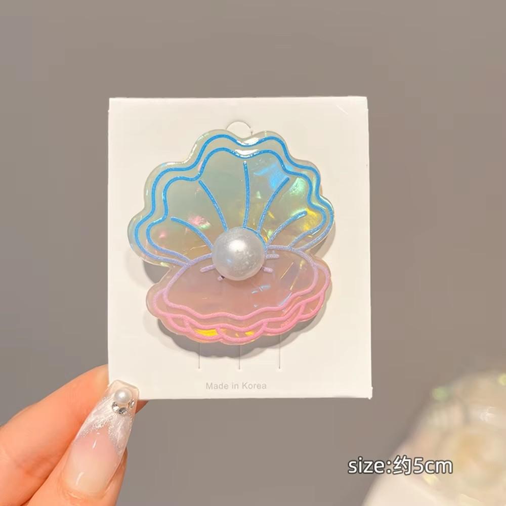 Colorful Sweet Cute Acrylic Ocean Style Starfish Shell Hair Clip for Women Girls Forehead Fringe Clip Fashion Summer Beach Gifts