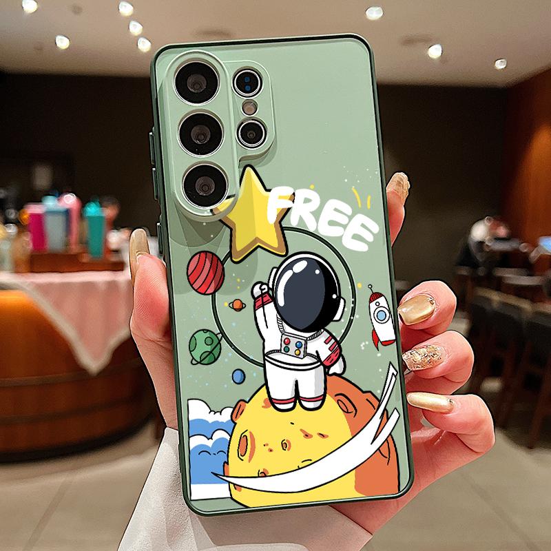 Magnetic Cute Astronaut Pattern Phone Case For Samsung Galaxy S26 S25 S24 S23 Ultra S25 FE A57 A56 A37 A17 A55 A26 A36 A35 Cover