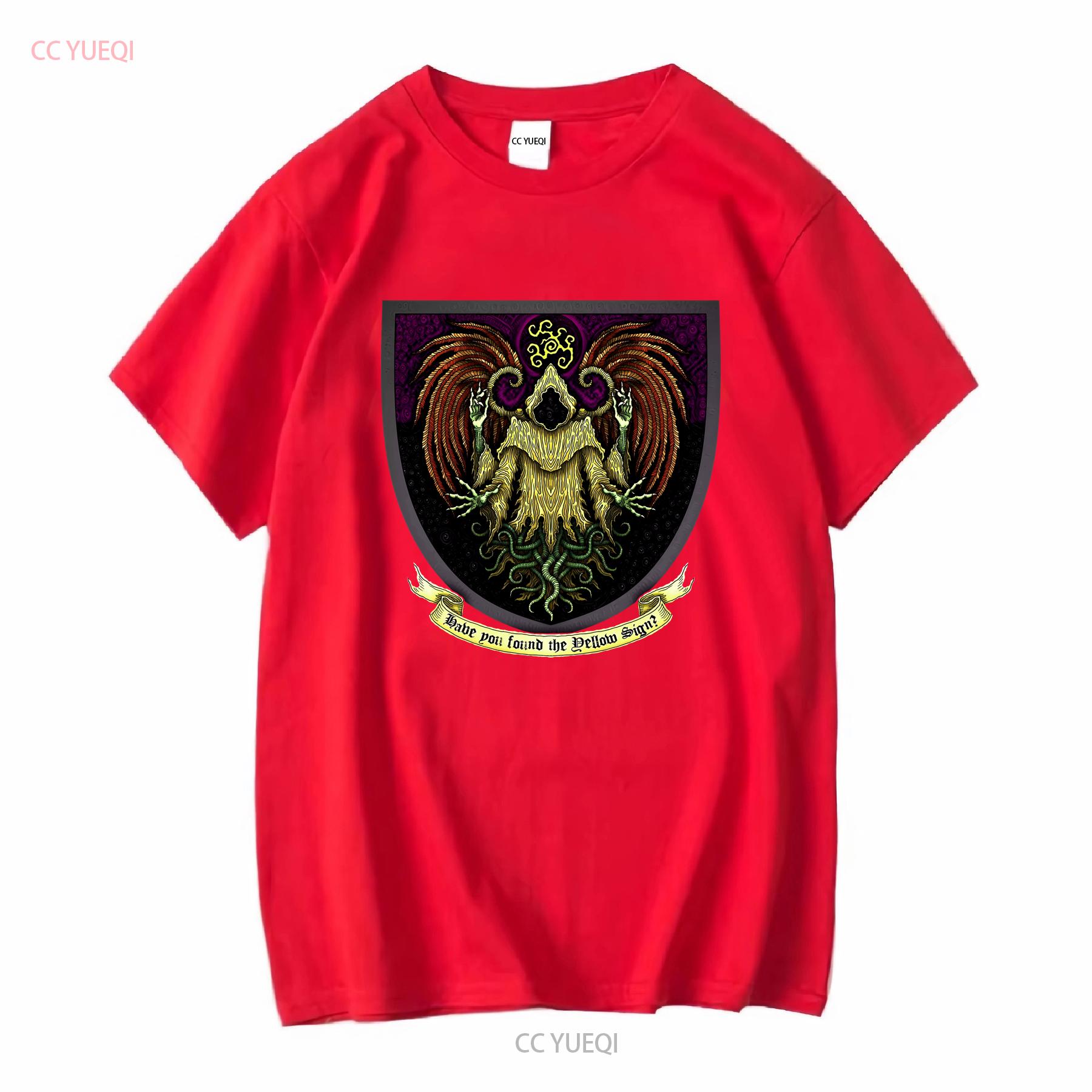 House of Carcosa The Yellow Sign King in Hastur T Shirt HP Lovecraft Cthulhu Call Great Old One long or short sleeves vintage S