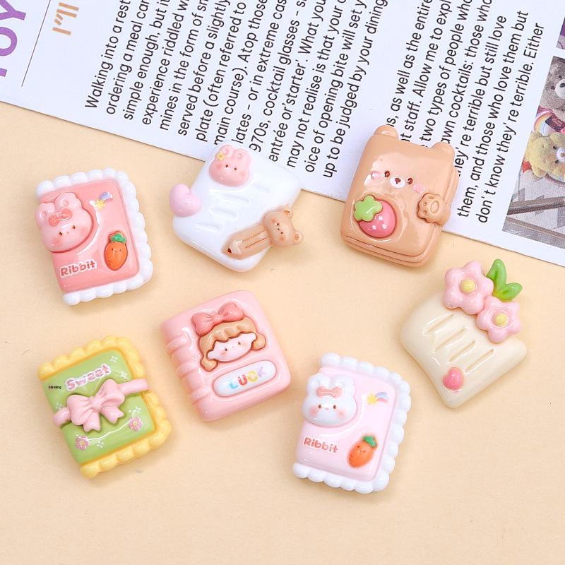 Little Bunny Cartoon Resin Buttons for DIY Jewelry & Hair Clips