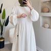 2025 Autumn Women's Muslim Lantern Sleeve Dress - Elegant and Comfortable