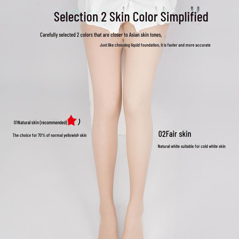 Women's Velvet-Lined Nude Leggings: Skin-Colored Double-Layer Pantyhose for Autumn & Winter