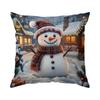 Short Plush Material Pillowcasehome Decor Christmas Scenes: Santa, Deer, Bird, Snowman Pattern Cushion Cover Suitable For Sofa B