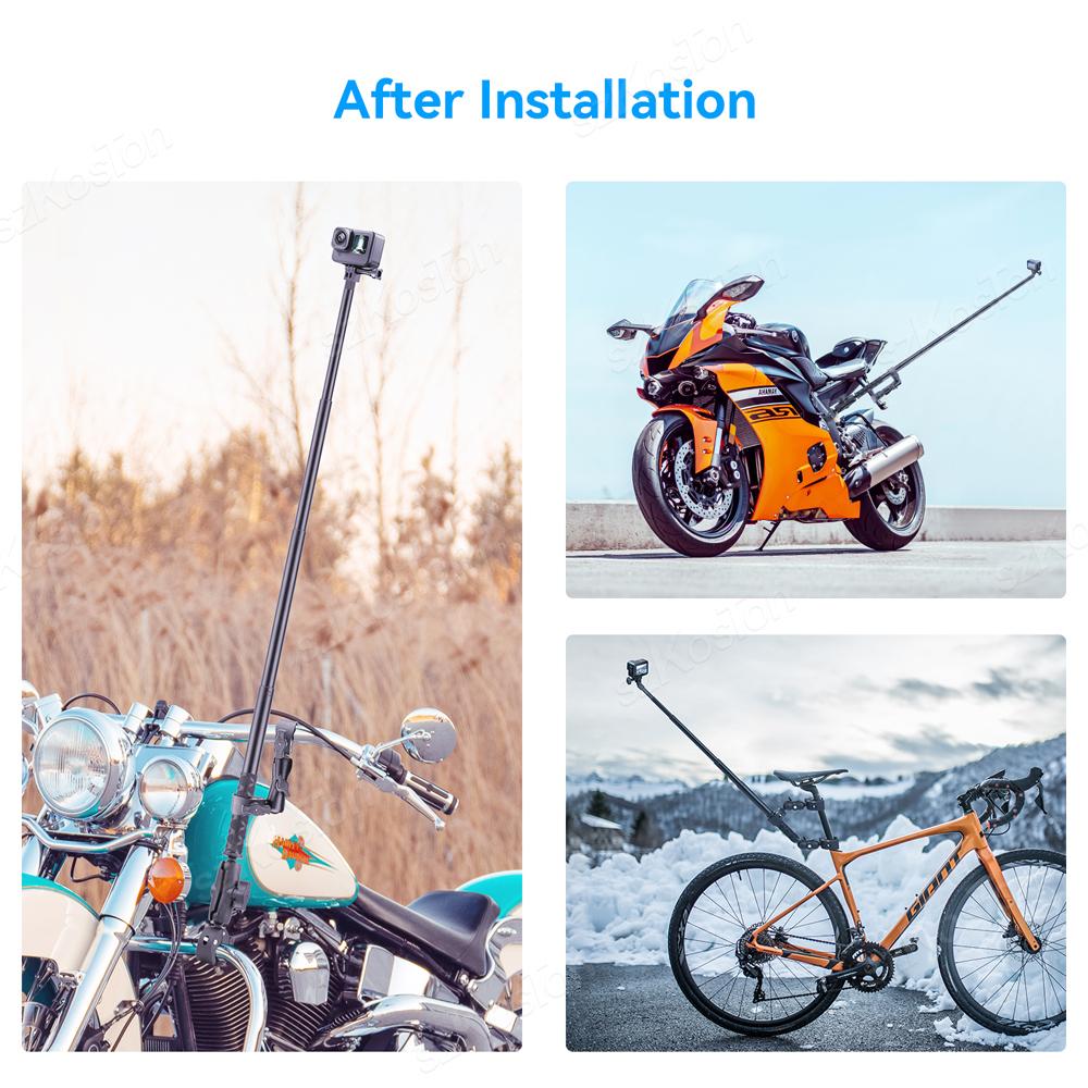 Super Clamp Double Camera Clamp Crab Plier Clip Bracket Mount Monitor Magic Arm Double Ball Head Adapter for GoPro 13 Insta360