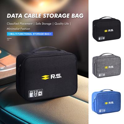 Car Travel Large Capacity Organizer Storage Data Bag For Renault Clio Arkana Captur Twingo Talisman RS Logan Duster AA16