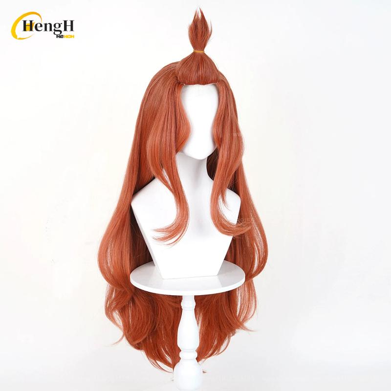Anime Chainsmoker Cat Aruko Sakai Long 80cm Orange Brown Cosplay Anime Wig Heat Resistant Hair Halloween Party Wigs