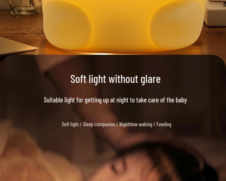 Capybara Silicone Night Light: Children's Seven-Color Bedside Lamp