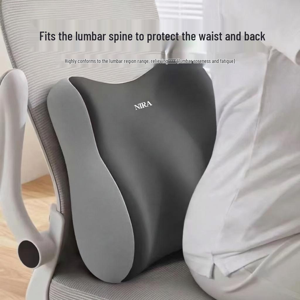 Ergonomic Memory Foam Seat & Lumbar Support Cushion for Office Chair