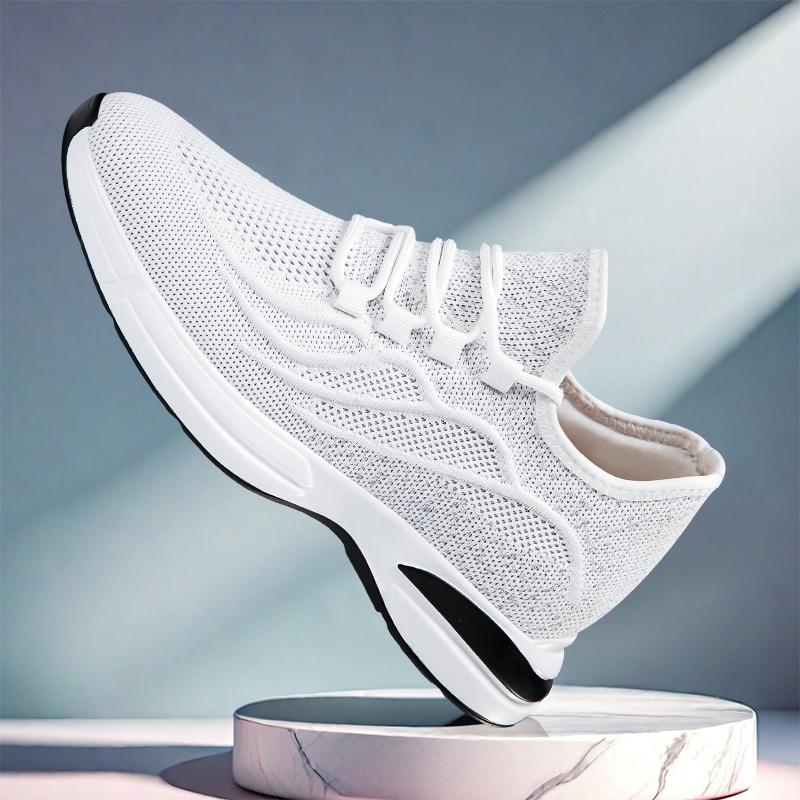 Fashion Fashion Mens Casual Platform Sneakes Lace-Up Trainers Breathable Vulcanized Shoes Light Leisure Walk Mesh Shoes Treking Footwear
