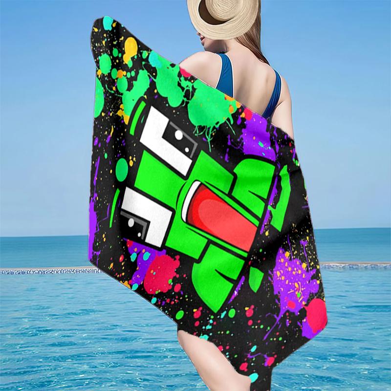 Colorful Game Friends Beach Towel, Super Soft Microfiber, Gift for Her/Him, Birthday, for Pool, Beach, Travel, Home Decor Fan Gifts