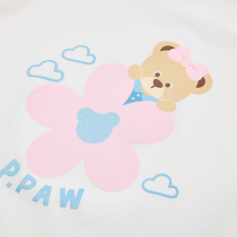 PawinPaw Kids' Cartoon Bear Round Neck T-Shirt