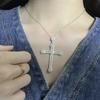 Korean-Style Women's Cross Necklace: Trendy, Simple, Versatile Clavicle Chain with Light Luxury Niche Design