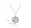 European and American Flower Pendant S925 Silver Necklace Women's High Sense Versatile Xiao Family Sterling Silver Collarbone Chain