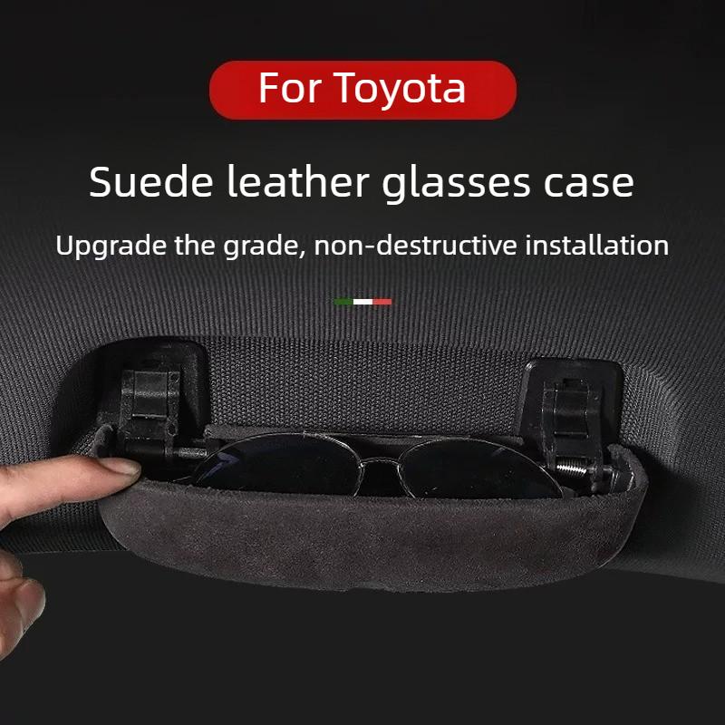 Fur Car Glasses Case Clip Sunglasses Holder For Toyota RAV4/Wildlander/Harrier/C-HR/Camry (8th Gen)/Levin/Corolla/Avalon Tools