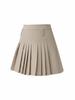 Chaenseseunoi Classic Preppy Box Pleated Skirt (Charcoal Beige)/W261Sk03