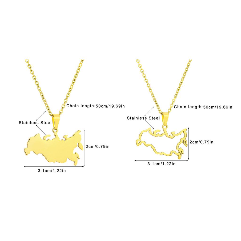 Sturdy Stainless Steel Russian Hollow Pendant Necklace Decoration for Women Men Elegant Unisex Jewelry Gifts Wear