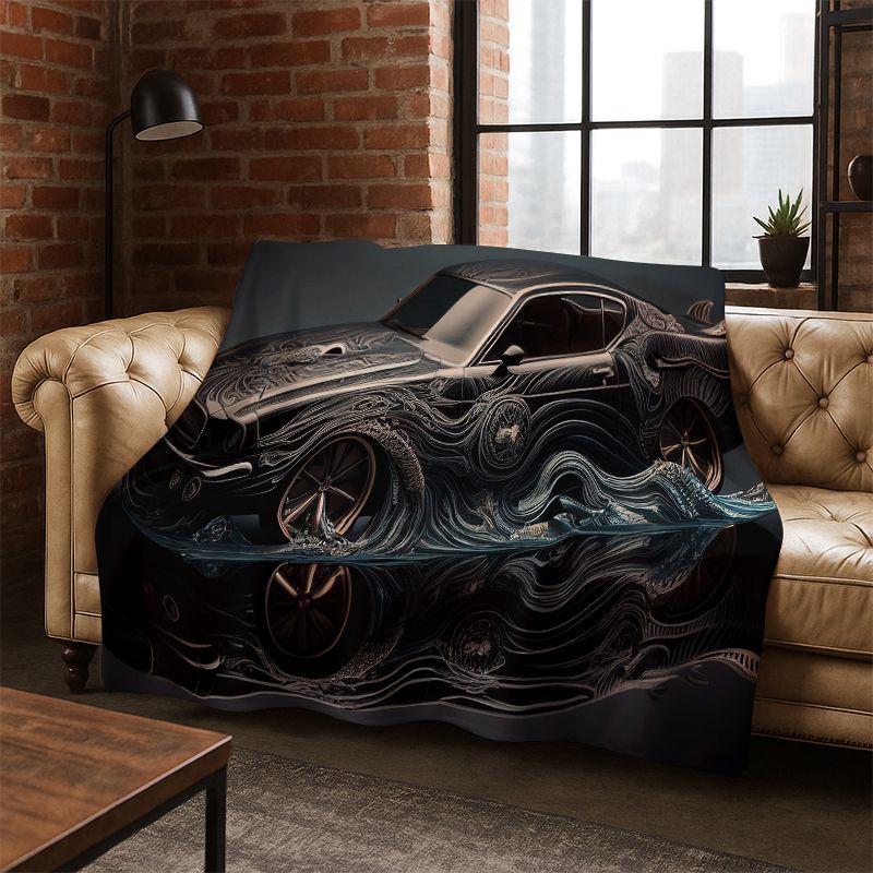 Future concept sports car Moto Racing Flannel Blanket Soft Warm Throw Blanket for Bedroom Living Room Bed Travel Camping Picnic