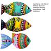 Decorazione Murale Pesce Usurato 3 Pezzi Legno Spiaggia Nautico Costiero Tropicale Oceano Arte Animale Stampato Colorato Ornamenti da Appendere per Casa sul Lago Camera da Letto