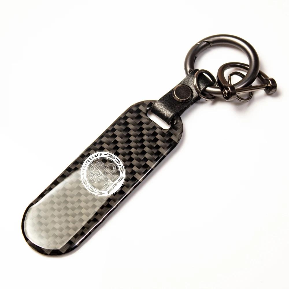 Car Sticker Carbon Fiber Key Chain Car Key High Grade Keyring Accessories For Mercedes Benz AMG W203 W206 W220 W205 W212 W201 W2