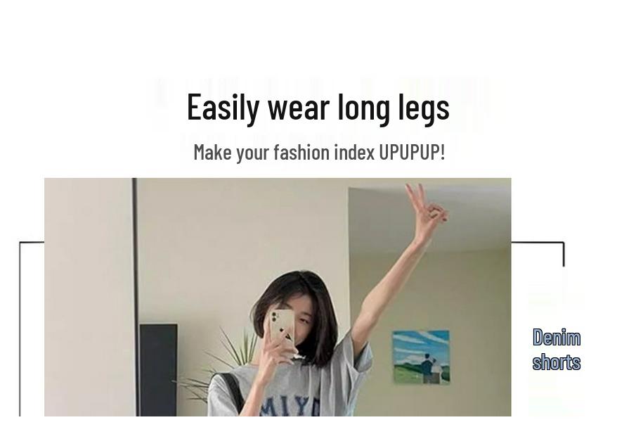 Korean-Style Summer 2026 Ripped Maternity Denim Shorts