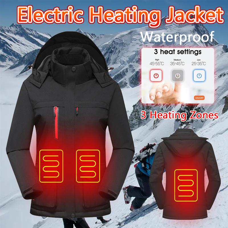 Buy Winter Men USB Heating Jacket 3 Areas Coat Outdoor Fleece