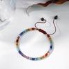 7 Chakra Natural Stone Beaded Bracelet, Healing Crystal Adjustable Cord Bracelet for Yoga & Meditation
